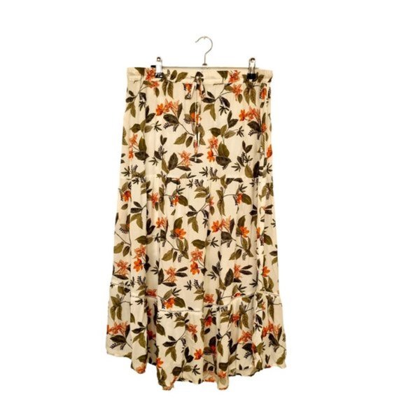 JEANSWEST Ellen Ladder Trim White Botanical Midi Skirt -  BNWT - Picture 4 of 10